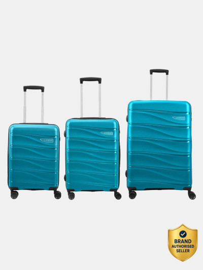 ARISTOCRAT Hard Body Set of 3 Luggage 8 Wheels - Olympus 3 (Small 55cm | Medium 66cm | Large 77cm) - Trolley Bag - Teal