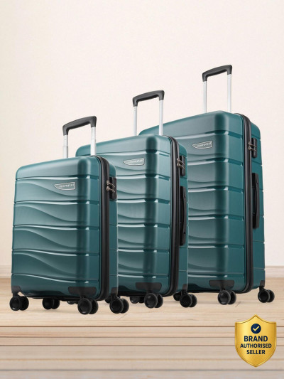 ARISTOCRAT Hard Body Set of 3 Luggage 8 Wheels - Olympus 3 (Small 55cm | Medium 66cm | Large 77cm) - Trolley Bag - Blue