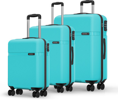 Magnum by Safari Hard Body Set of 3 Luggage 8 Wheels - Magnum Fury Set of 3 (Small 55cm | Medium 65cm | Large 75cm) 4W - Teal